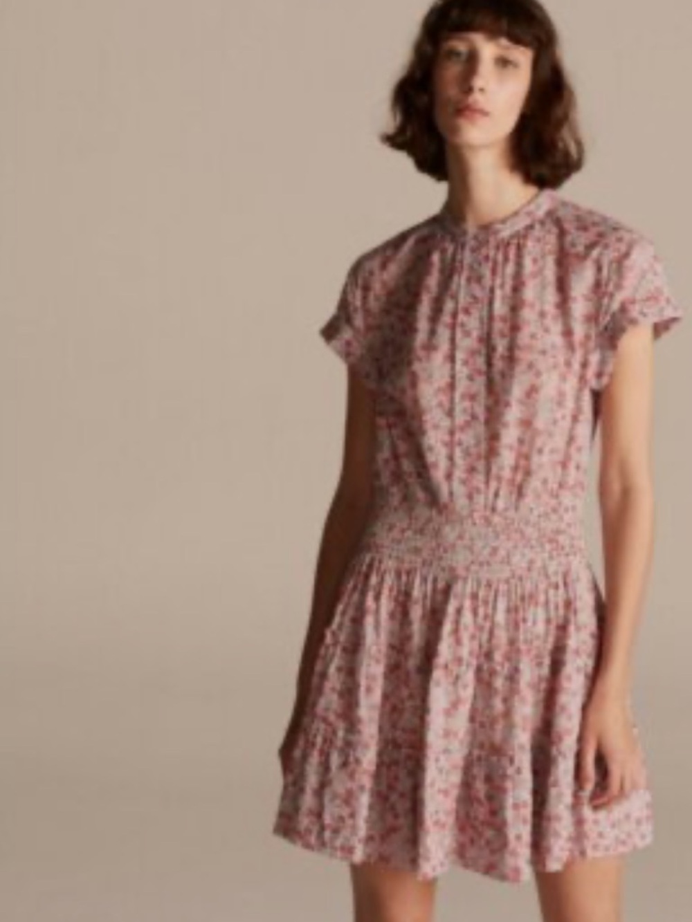 La Vie by Rebecca Taylor Eva Smocked Floral Mini Dress